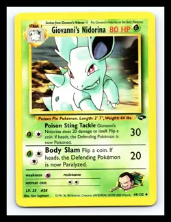 💥 Giovanni's Nidorina Gym Challenge Set Pokemon 2000 Vintage #44/132 - Non Holo - Image 1