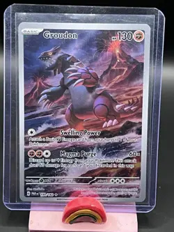 Pokemon Groudon Illustration Rare Holo SV04: Paradox Rift 199/182 Basic 130 HP - Image 3