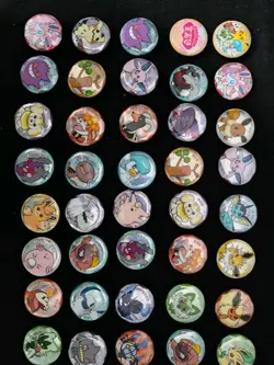 2026 Pokemon TCG S-Chinese Glaceon Jolteon Sylveon Pikachu Badge Lot*40#2 LU57 - Image 1