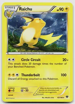 Raichu - 43/146 (Cosmos Holo) 043/146 Blister Exclusives Holo Pokemon LP - Image 1