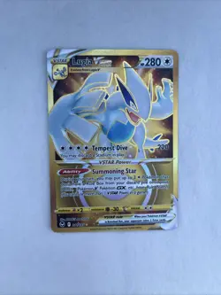 Lugia VSTAR 211/195 Gold Secret Rare Silver Tempest Hyper Rare NM Pokemon - Image 2