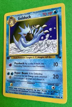 Pokemon Golduck 35/62 1st Edition Fossil NM WOTC 1999 - Image 3