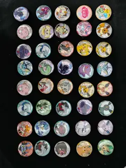 2026 Pokemon TCG S-Chinese Glaceon Jolteon Sylveon Pikachu Badge Lot*40#1 LU57 - Image 1