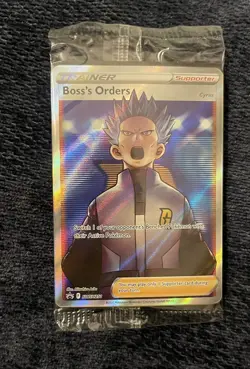 Pokemon Boss's Orders SWSH251 SEALED 4 Cards-1x Full Art-3x Holo Pokemon Card - Image 1