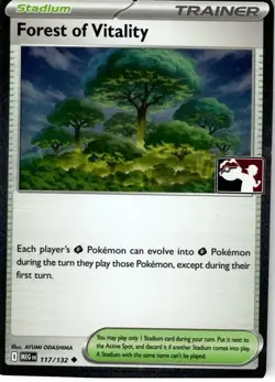 1x Forest of Vitality (#117/132) - Holofoil NM Eng Pokemon - Prize Pack Series - Image 1