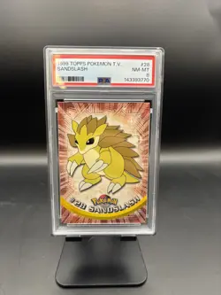1999 Sandslash Topps Tv Pokemon #28 PSA 8 - Image 1