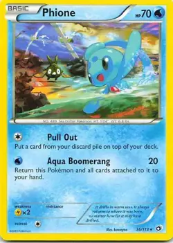 Phione 36/113 Legendary Treasures Rare NM Pokemon TCG - Image 1