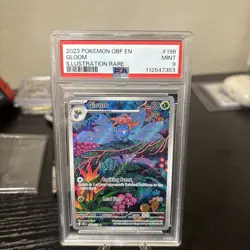 2023 Pokemon Obf EN-Obsidian Flames Gloom Illustration Rare PSA 9 #198 - Image 1