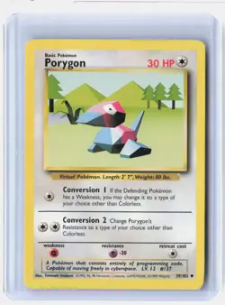 Porygon 39/102 Uncommon Base Set Unlimited Pokemon Lightly Played - Image 1