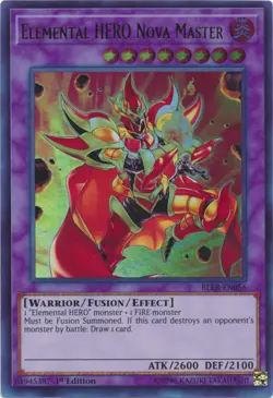 Elemental HERO Nova Master - BLLR-EN056 - Ultra Rare - 1st Edition - Lightly Pla - Image 1