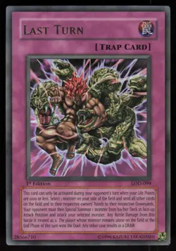 Last Turn LOD-099 Ultra Rare 1st Edition FOIL BLEED ERROR Yu-Gi-Oh - Image 1