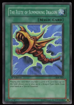 The Flute of Summoning Dragon SDK-042 FOIL SHIFT ERROR 1st Edition Yu-Gi-Oh - Image 1