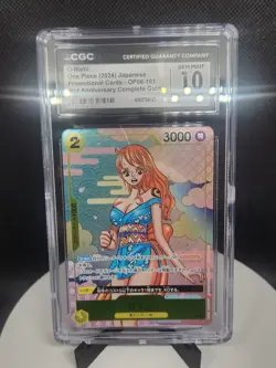2024 ONE PIECE PROMO CARDS JPN 2ND ANNIVERSARY COMPLETE GUIDE O-NAMI CGC 10 - Image 1