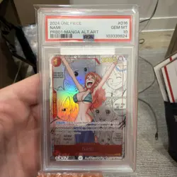 2024 One Piece PRB01 Manga Alternate Art #016 Nami PSA 10 GEM MINT English - Image 1