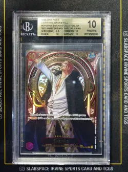 2026 ONE PIECE EN #OP09-004 SHANKS GOLD FOIL 3RD ANNI. SPECIAL BGS 10 - Image 1