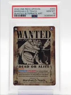 MARSHALL D. TEACH 2024 ONE PIECE EMPERORS IN NEW WORLD OP09-093 PSA 10 Q4444 - Image 1