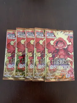 One Piece The Best PRB-01 Five 5 Premium Booster Packs Lot English - Image 1