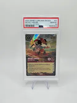 2024 Lorcana D23 Collection PSA 10 Sequential Set + Mickey Sorcerer PSA10 & Pin - Image 4