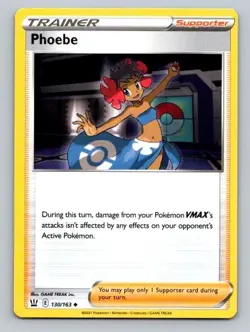 2021 Pokemon Card Battle Styles Phoebe 130/163 - Image 1