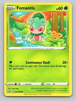2021 Pokemon Card Battle Styles Fomantis 14/163 - Image 1