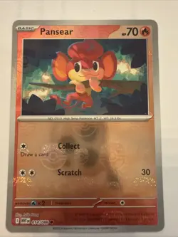 Pokemon TCG Pansear 014/086 Reverse Holo Master Ball SV White Flare English NM - Image 1