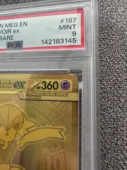 2025 POKEMON MEGA EVOLUTION #187/132 GARDEVOIR EX GOLD MEGA HYPER RARE PSA 9 - Image 4