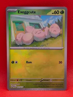 EXEGGCUTE (MASTER BALL) 001/131 HOLO SV: PRISMATIC EVOLUTIONS POKEMON NM/M - Image 1