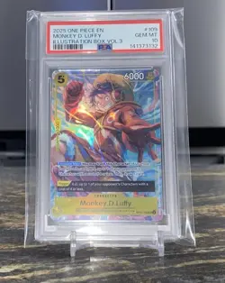 Monkey.D.Luffy (Illustration Box Vol.3) OP07-109 One Piece Promo PSA 10 - Image 2