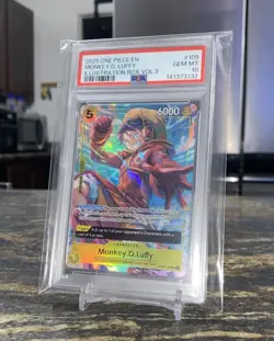 Monkey.D.Luffy (Illustration Box Vol.3) OP07-109 One Piece Promo PSA 10 - Image 3