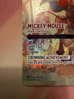 Mickey Mouse Brave Little Prince 242/204 ICONIC Disney Lorcana English - Image 5