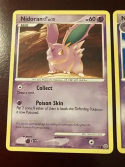 Nidoran M 97/132 & Nidorino 57/132 Diamond & Pearl Secret Wonders Pokemon Card - Image 2