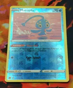 Manaphy 41/172 LP Reverse Holo Brilliant Stars 2022 Sword + Shield Pokemon Card - Image 2
