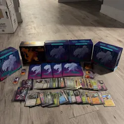 HUGE POKEMON ETB 5 Box Used Lot + Tons Of Holo Cards From The Packs CP and SVJT - Image 1