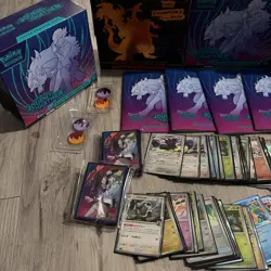 HUGE POKEMON ETB 5 Box Used Lot + Tons Of Holo Cards From The Packs CP and SVJT - Image 2