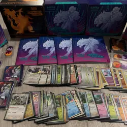 HUGE POKEMON ETB 5 Box Used Lot + Tons Of Holo Cards From The Packs CP and SVJT - Image 3