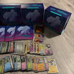 HUGE POKEMON ETB 5 Box Used Lot + Tons Of Holo Cards From The Packs CP and SVJT - Image 4