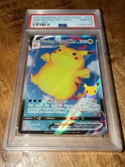 PSA 10 Surfing Pikachu VMAX FA Celebrations 009/025 GEM MINT Graded Pokemon Card - Image 1