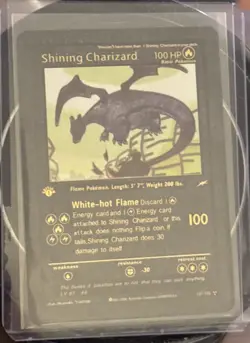 Shining Charizard 1st Edition | Pokemon Black and Gold Card - Image 1