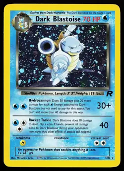 Dark Blastoise 3/82 Unlimited Holo Rare Team Rocket Pokemon Card - Image 1