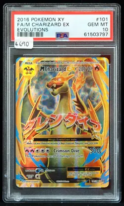 Mega Charizard EX #101/108 Evolutions PSA 10 Pokemon Card - Image 1