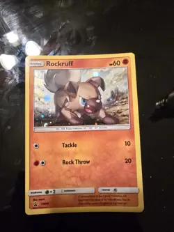 Pokemon Card Rockruff Holo Promo SM06 - Image 1