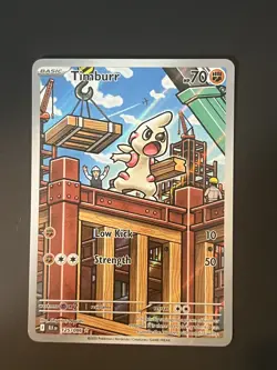 Pokemon TCG - Timburr - 125/086 - Illustration Rare - SV: Black Bolt - Image 1