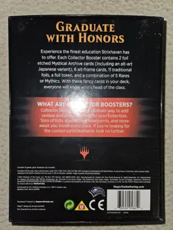 Magic Strixhaven Collector Booster Pack New Factory Sealed Box School Of Mages - Image 2