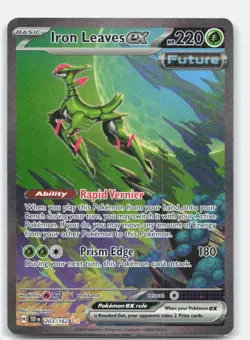 IRON LEAVES EX 203/162 SPECIAL ILLUSTRATION RARE TEMPORAL FORCES POKEMON NM - Image 1