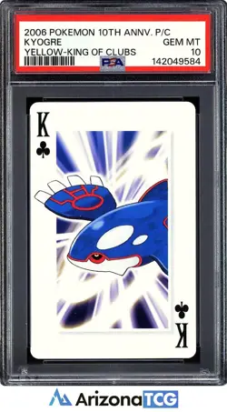 Pokemon 2006 Kyogre King Of Clubs 10th Anniversary Playing Cards GEM MINT PSA 10 - Image 1