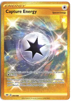 Capture Energy 201/189 Secret Rare Darkness Ablaze Pokemon - Image 1