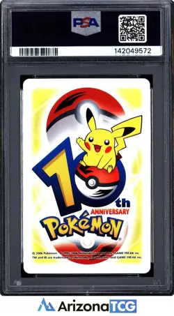 Pokemon 2006 Plusle Ace Of Clubs Yellow 10th Annv. Playing Card GEM MINT PSA 10 - Image 2