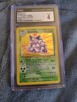 Pokemon Nidoking Base Set Holo Rare Card 11/102 - Image 1