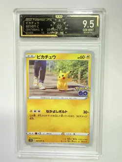Pokemon TCG Japanese Pikachu 027/071 C Pokemon GO 9.5 Gem Mint Graded AB78 - Image 1