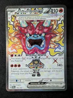 2024 Pokemon HEARTHFLAME MASK OGERPON EX #192/167 Twilight Masquerade Ultra Rare - Image 1
